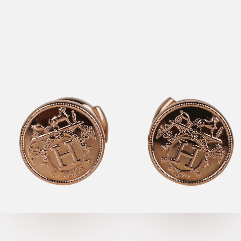 Brand new Ex-libris rose gold earrings 18k